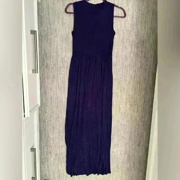 NAVY BRAIDED MAXI DRESS (fits like medium) - Picture 4 of 8